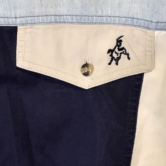 Alamosa Western Button Down Shirt Mens L Multicolor Horse 90s Colorblock Cowboy - Picture 3 of 10